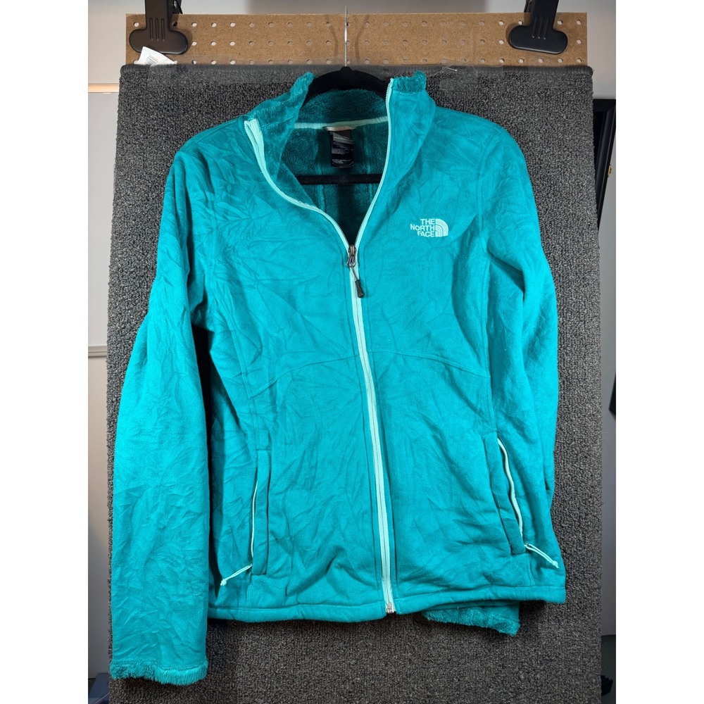 The North Face Fleece Jacket Womens Small Teal Osito Full Zip Plush Soft